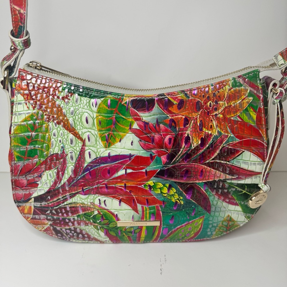 Brahmin Shayna Utopia Melbourne Leather CrossbodyBag Tropical Colorful